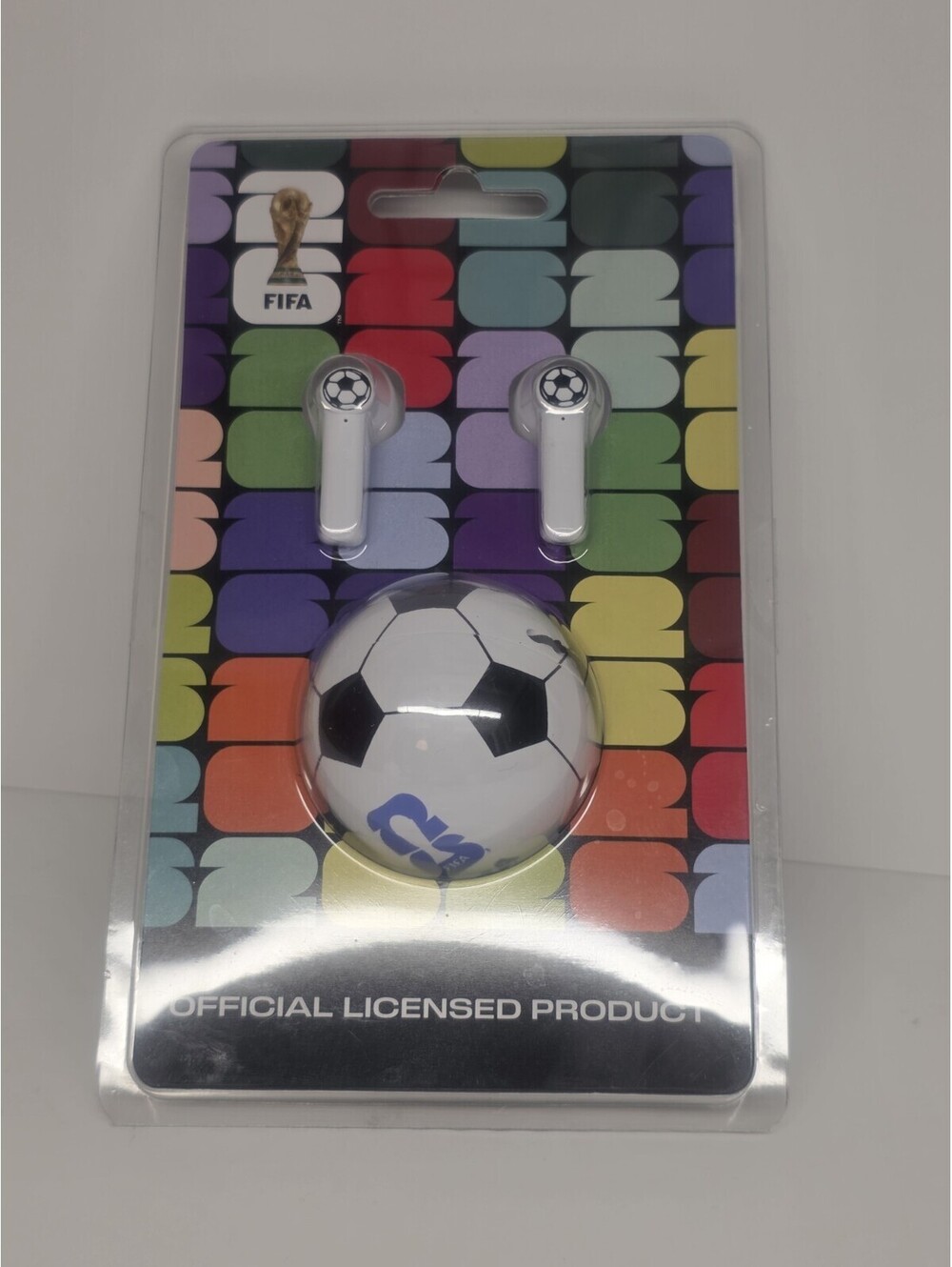 FIFA World Cup Licensed Wireless  Earbuds In-Ear  Soccer White Black Blue